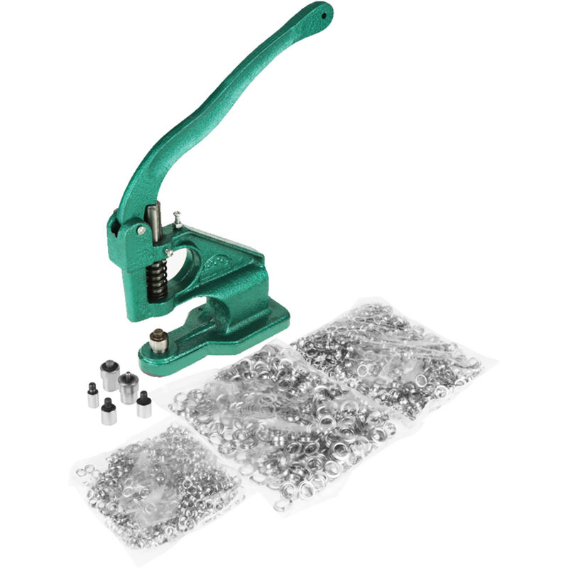 foto del prodotto eosnow 1 macchina per occhielli con passacavo a pressione manuale con 3 stampi e 1500 anelli di tenuta 6 10 12 mm