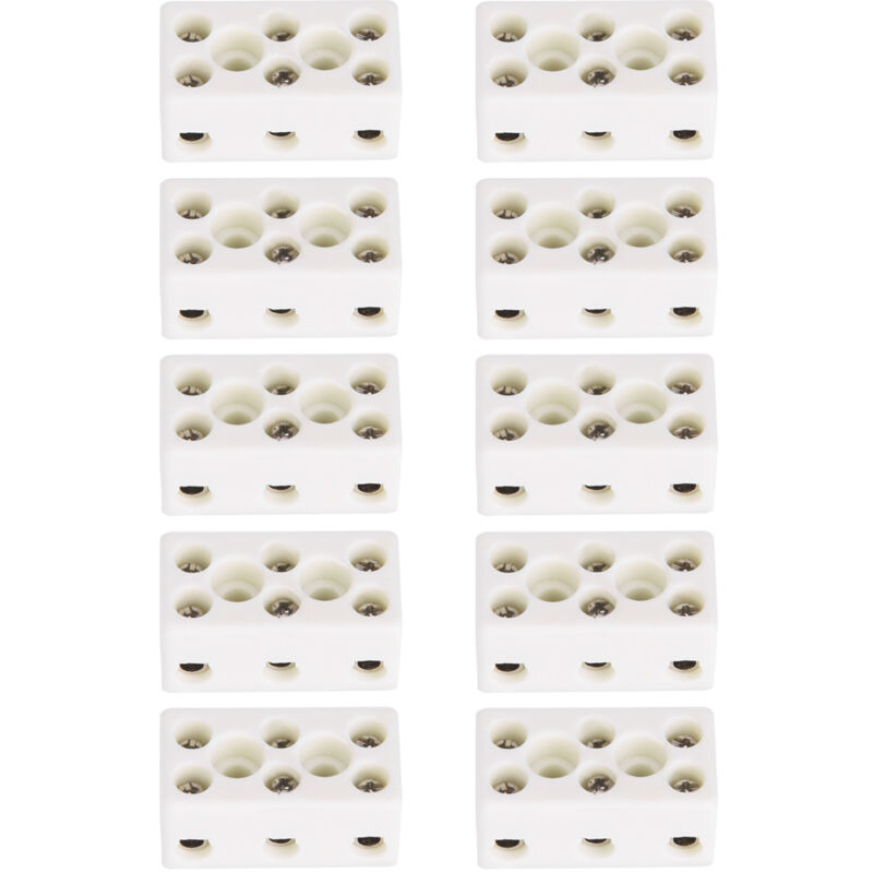 foto del prodotto eosnow 10 connettori per cavo in ceramica a 3 vie 24a, resistenti alle alte temperature