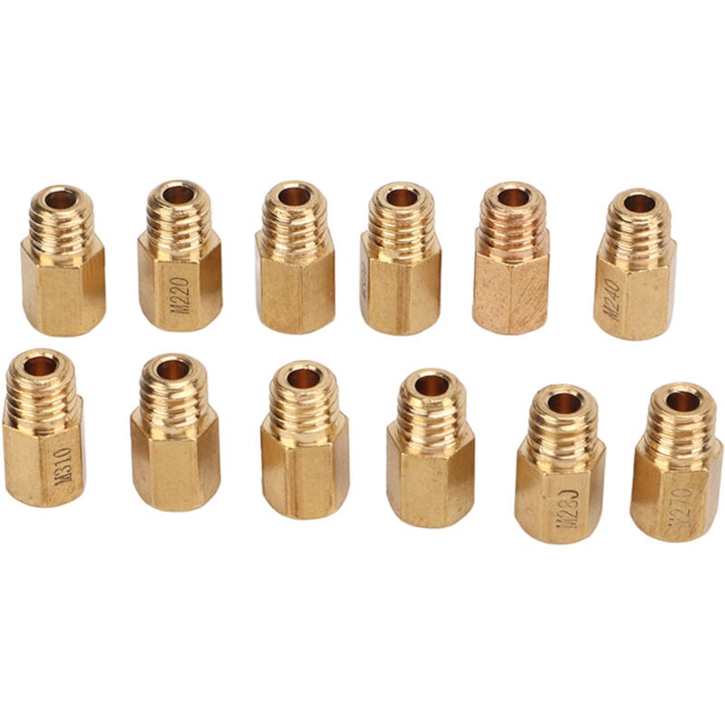 foto del prodotto eosnow 12 pezzi set kit di ugello a carburatore a getto principale di tipo esagonale sostituzione per mikuni vm tm tmx 210 320