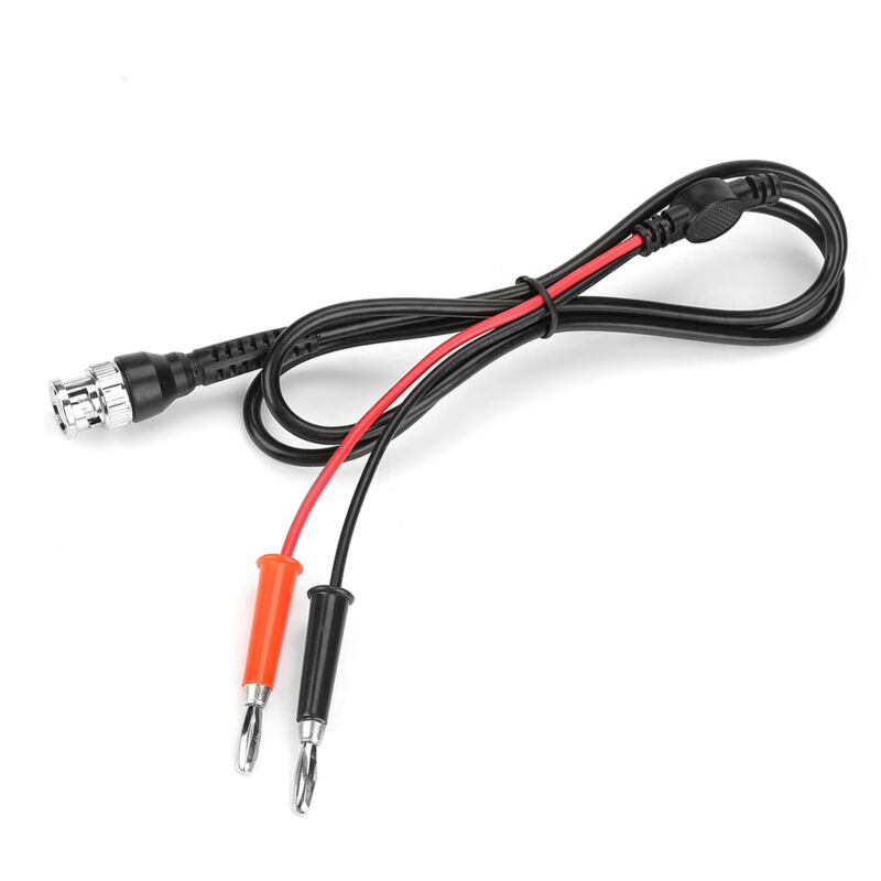 foto del prodotto eosnow 2 cavi di prova con connettore da bnc a doppia spina a banana nero rosso da 50 