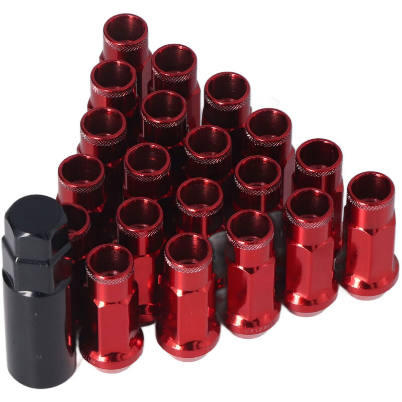 foto del prodotto eosnow 20 pezzi m12x1.25 dadi per ruote in metallo accessori per auto universali di ricambio per mitsubishi red