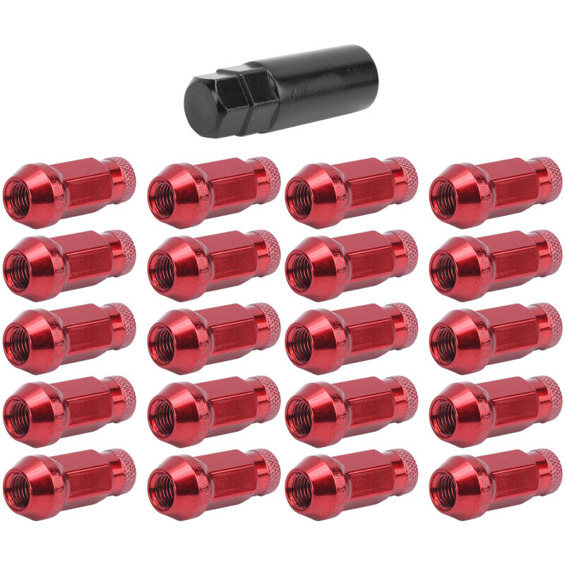 foto del prodotto eosnow 20 pz dadi ruota 50bv30 acciaio legato m12x1.5 filo ad alta resistenza rosso sostituzione per mazda