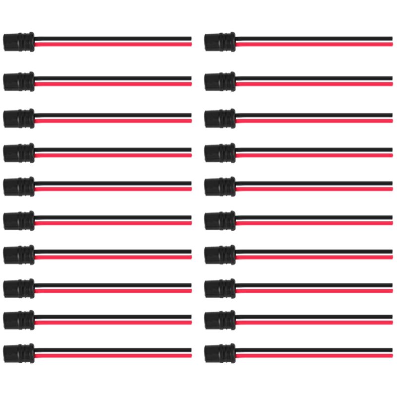 foto del prodotto eosnow 20 pz t10 w5w lampadina prolunga portalampada connettore in gomma morbida per auto moto barche