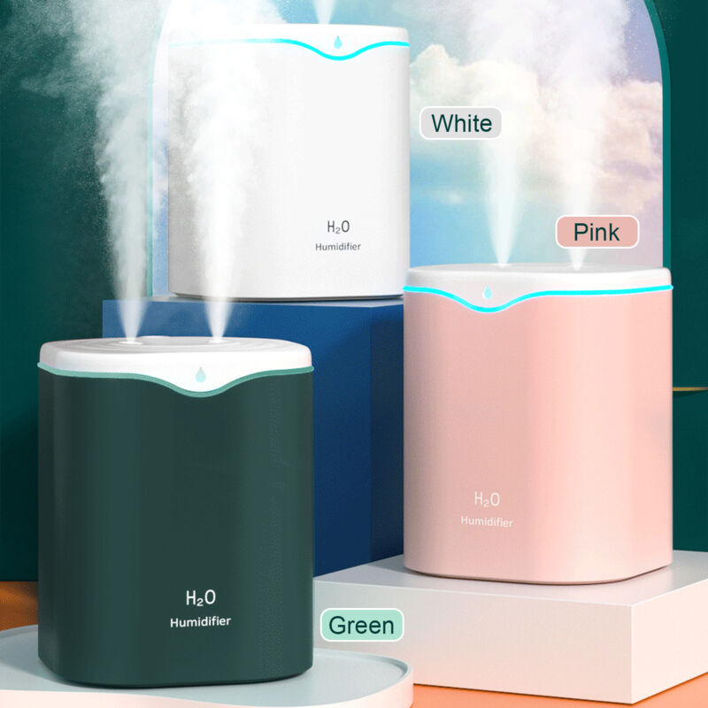 foto del prodotto eosnow 2l humidifiers a doppia spray con luce a led fresca fresca atrio humidifier scrivania portatile per camera da letto