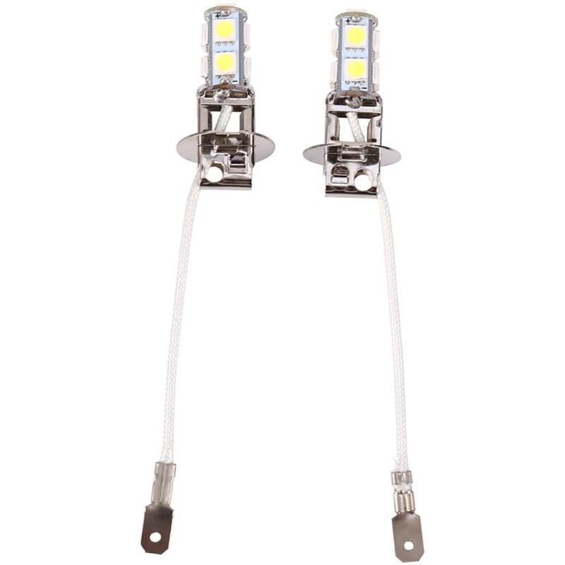 foto del prodotto eosnow - 2x h3 5050 bianco 9 smd led xenon dc12v auto fendinebbia lampadine led 6500k