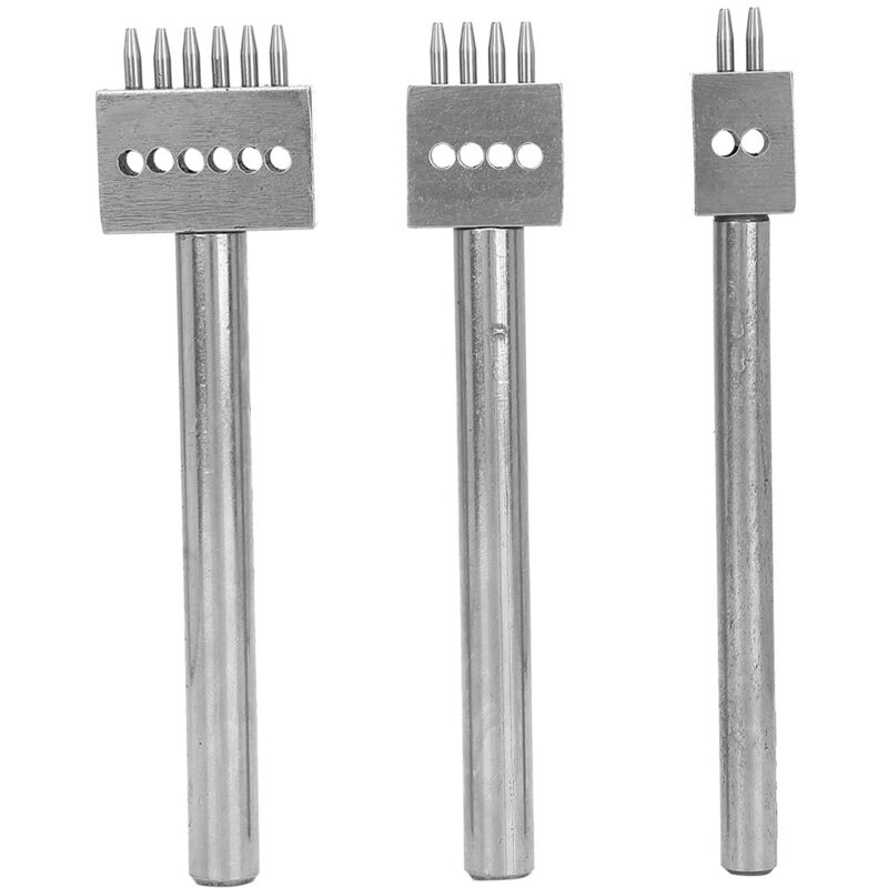 foto del prodotto eosnow 3 pz strumento per punzonatura spaziatura set perforatura per cintura fai da te artigianale in pelle (4mm（2+4+6）)