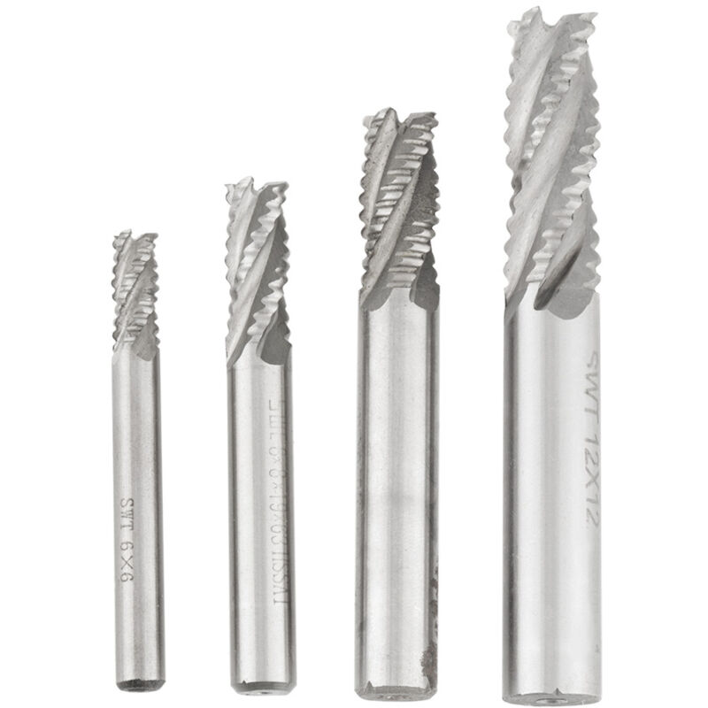 foto del prodotto eosnow 4 pz 4 flauti hss sgrossatura fresa cnc router bit fresa m6 m8 m10 m12