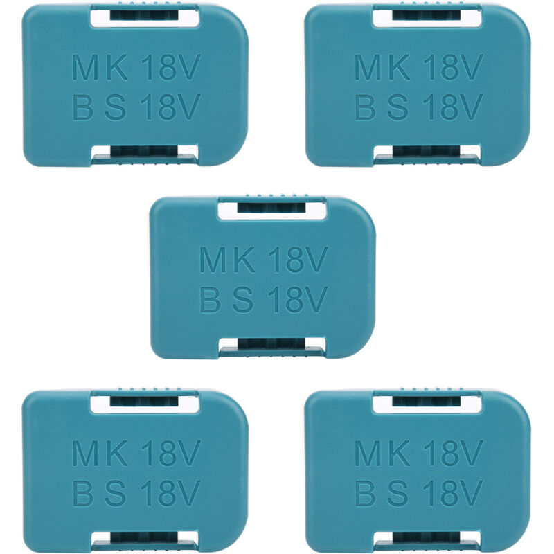 foto del prodotto eosnow 5 pezzi di staffa per mensola per rack di stoccaggio per batterie al litio, slot per cintura per dispositivi di fissaggio makita 18v