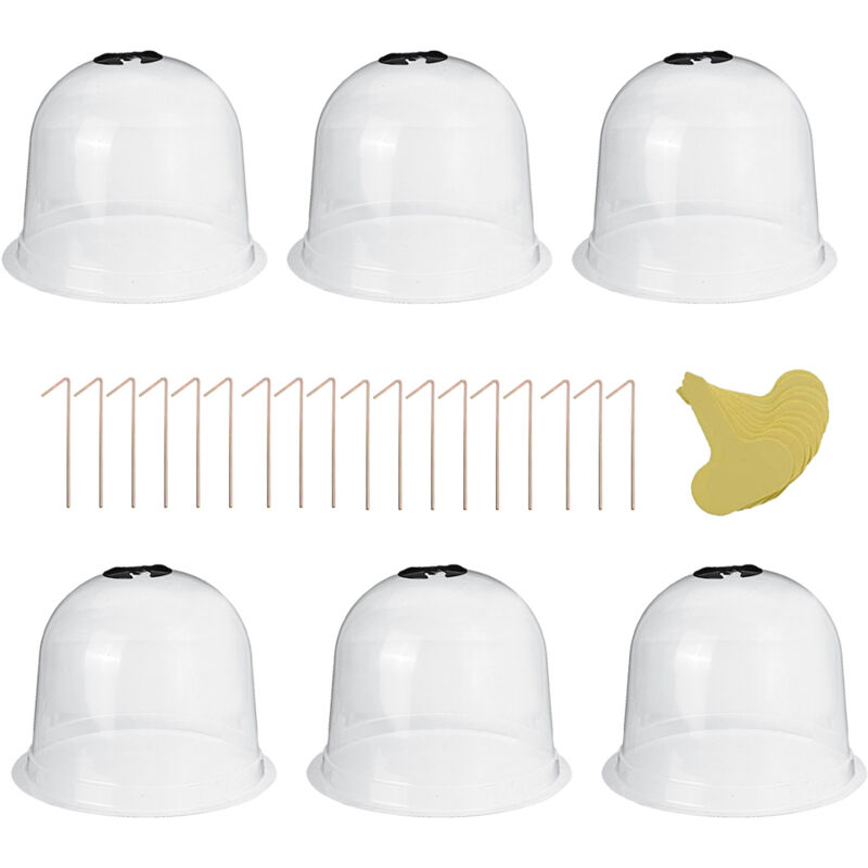 foto del prodotto eosnow 6 pezzi di copertura per piante da giardino, coperture protettive per piantine a cupola in plastica, per giardino esterno