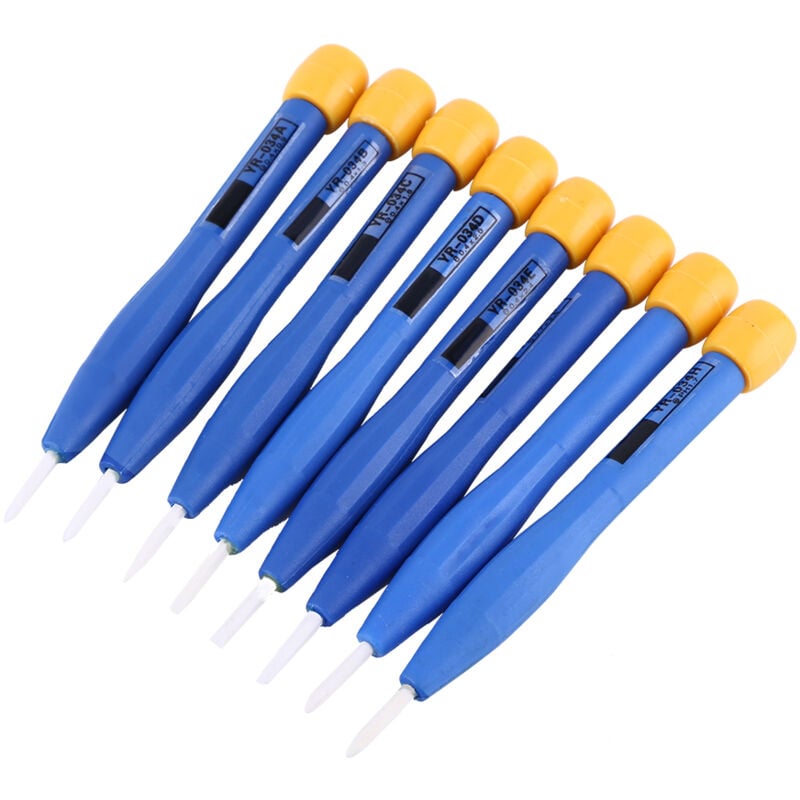 foto del prodotto eosnow 8 pezzi per regolare la frequenza del cacciavite, set di ceramica in plastica antistatica, utensili manuali per la casa, utili