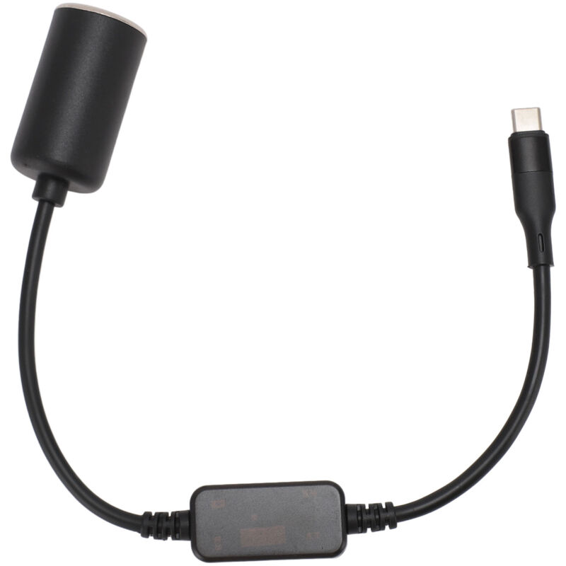 foto del prodotto eosnow adattatore da usb c a accendisigari tipo maschio 5v 12v presa per dash cam gps auto strisce luminose a led