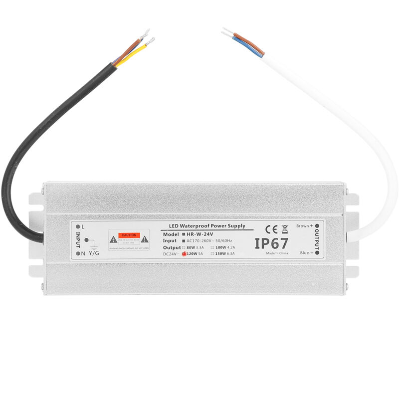 foto del prodotto eosnow alimentatore per strisce luminose a led 24v 120w 5a trasformatore driver led impermeabile ip67