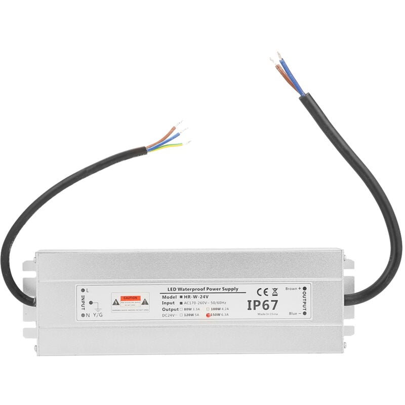 foto del prodotto eosnow alimentatore per strisce luminose led 24v 150w 6.25a trasformatore driver led impermeabile ip67