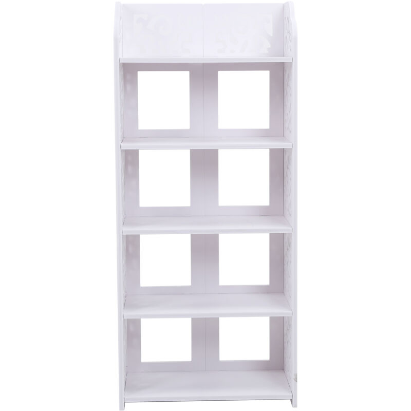 foto del prodotto eosnow armadio scarpe porta scarpe, scaffale portascarpe scarpiera da ingresso, scaffale portaoggetti in pvc per scarpe libri cd, motivo traforato,