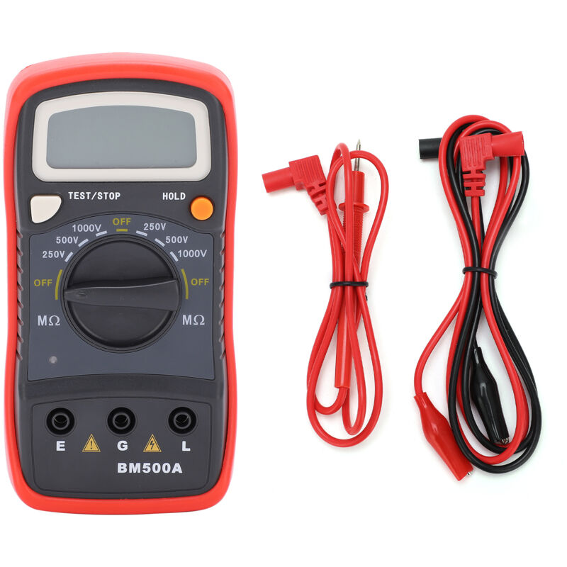 foto del prodotto eosnow bm500a 1000 v lcd tester di resistenza misuratore di resistenza di isolamento digitale megohm