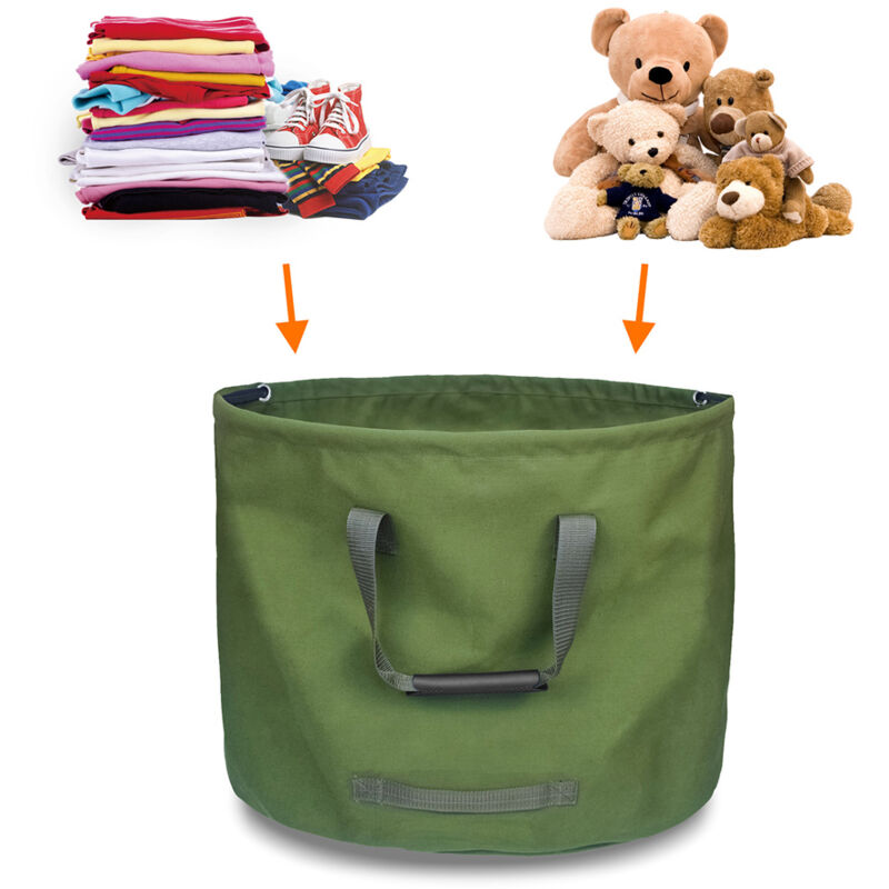 foto del prodotto eosnow borsa da giardino pieghevole in tela riutilizzabile da giardinaggio resistente all acqua