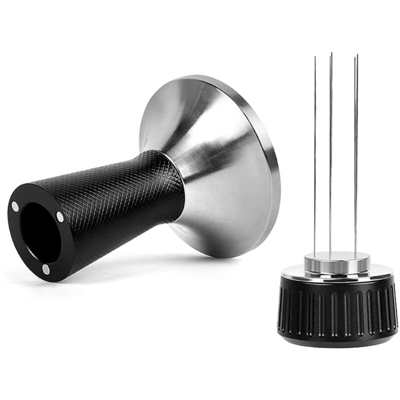 foto del prodotto eosnow cammio di caff espresso da 2 in 1 53 mm con cesto a portefilter compatibile da 54 mm di distributore magnetico in acciaio inossidabile.