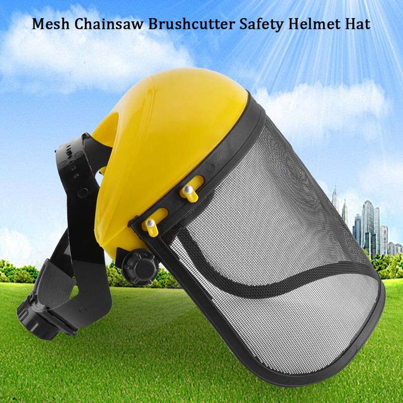 foto del prodotto eosnow cappello per casco di sicurezza con visiera integrale in rete per la protezione forestale del decespugliatore