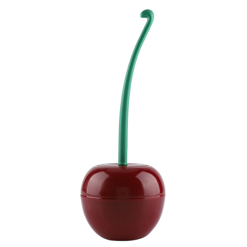 foto del prodotto eosnow cherry porta del pennello tolietico a forma di pulizia del bagno in piedi set di bagno di bagno rosso intenso rosso