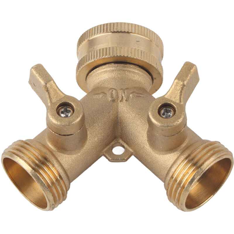 foto del prodotto eosnow connettori per rubinetti per tubi flessibili con valvola splitter a 2 vie in ottone da 3 4 pollici per l irrigazione del giardino