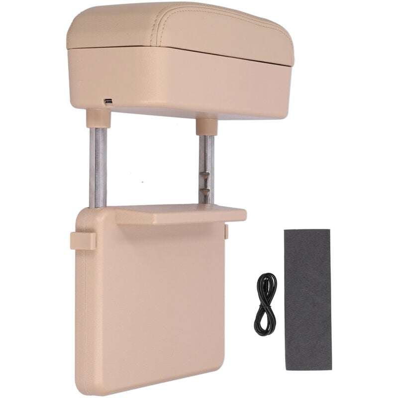 foto del prodotto eosnow console centrale regolabile bracciolo supporto per gomito scatola portaoggetti caricatore per telefono wireless con cavo dati universale
