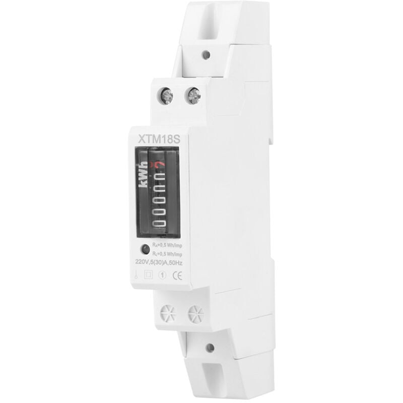 foto del prodotto eosnow contatore elettrico elettronico su guida din 220v 5 30 a digitale 1 fase 2 fili 1p kwh elettronico