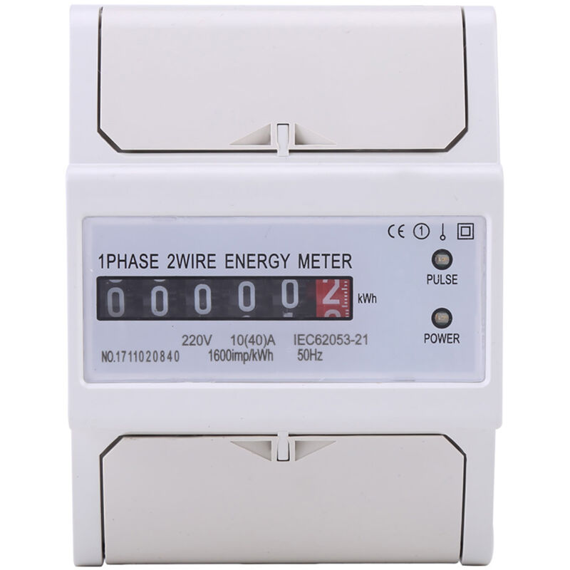 foto del prodotto eosnow contatore elettronico kwh di energia su guida din 1 fase 2 fili 10 40 a