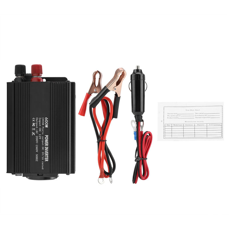 foto del prodotto eosnow convertitore di correzione onda sinusoidale 12 v convertitore di potenza 220 v 600 w con pannello solare