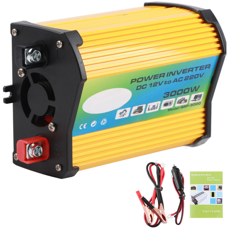 foto del prodotto eosnow convertitore di potenza automatico dual usb 300w per inverter per auto adattatore sinusoidale modificato da 12v a 220v