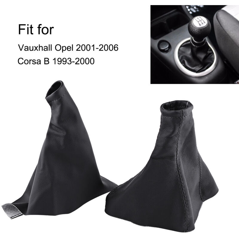 foto del prodotto eosnow copertura antipolvere in pelle pu per ghetta del cambio per auto, per vauxhall opel 01 06 corsa b 93 00