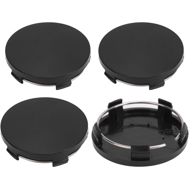 foto del prodotto eosnow coprimozzo centrale per ruota da 4 pezzi da 60 mm con anello in ferro copricerchio per pneumatici elegante universale per veicolo nero