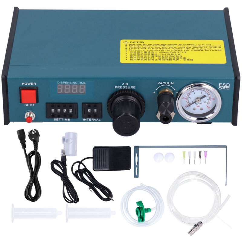 foto del prodotto eosnow dispenser di colla semiautomatico attrezzatura di controllo del timer in lega di alluminio con display digitale spina ac220v eu 