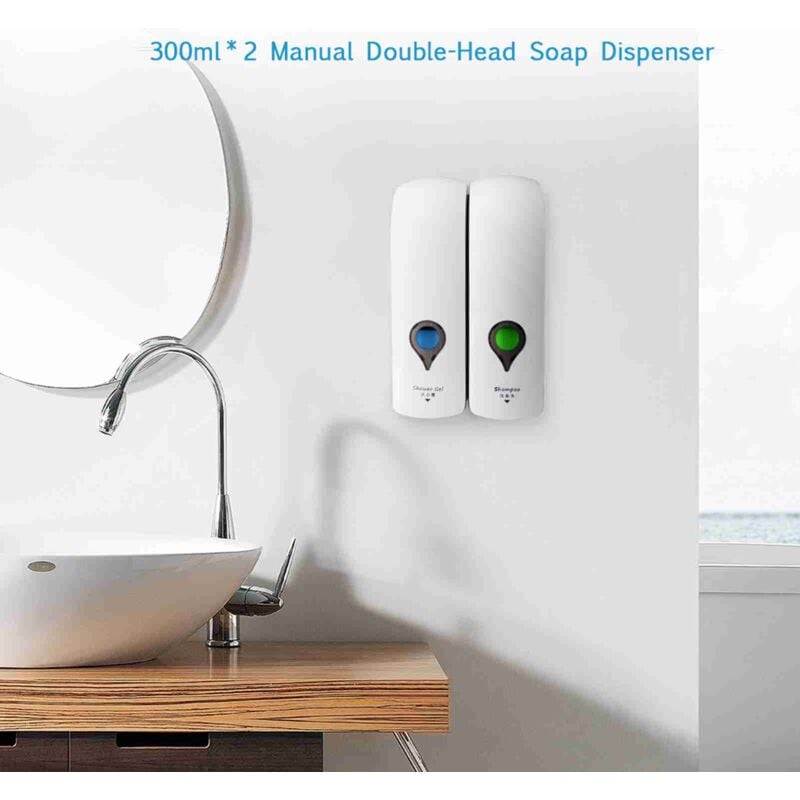 foto del prodotto eosnow dispenser di sapone manuale a parete per bagno, cucina, hotel