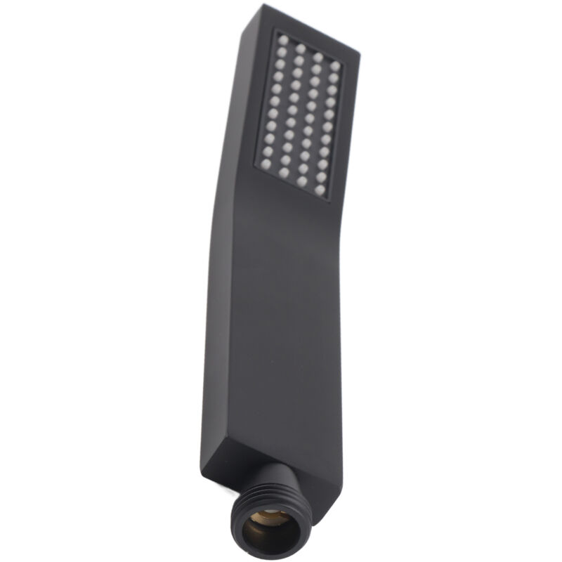 foto del prodotto eosnow doccetta con spruzzatore per bagno, soffione doccia cromato in ottone nero opaco