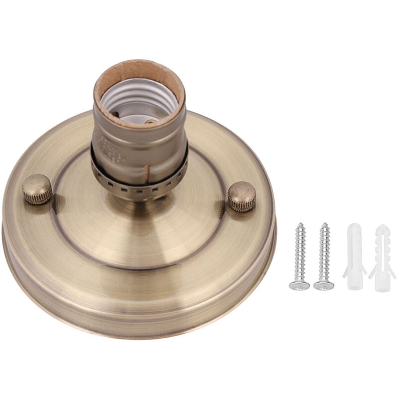 foto del prodotto eosnow e26 e27 lampada a sospensione industriale vintage da soffitto parete con base per lampada a sospensione con attacco a vite in bronzo