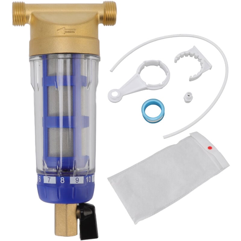 foto del prodotto eosnow filtro per l acqua a sedimentazione ciclonica g1 2 pollici per il controlavaggio del filtro dell acqua per tutta la casa in rame puro per