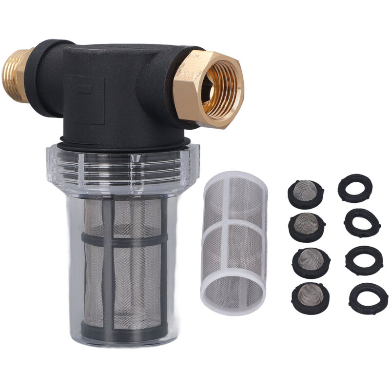foto del prodotto eosnow filtro per tubo da giardino per idropulitrice filtro per sedimenti in linea dell acqua di ingresso prefiltro per acqua per sedimenti di