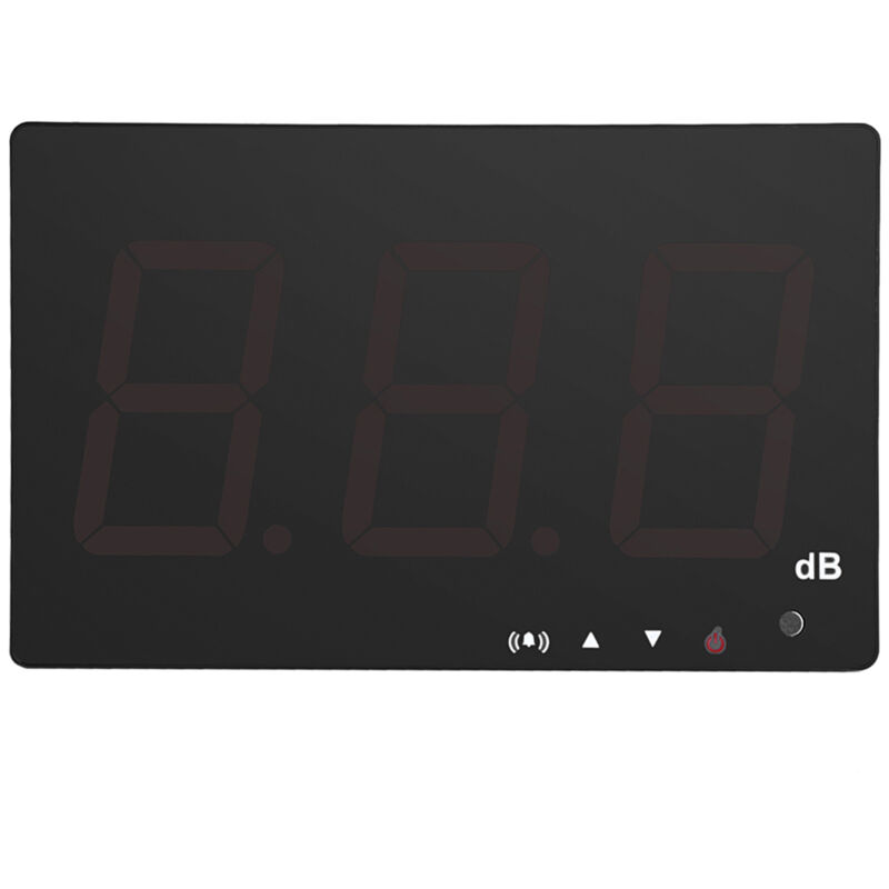 foto del prodotto eosnow fonometro digitale lcd da 9,6 alimentato tramite usb tester di rumore da 30 130 db da appendere alla parete