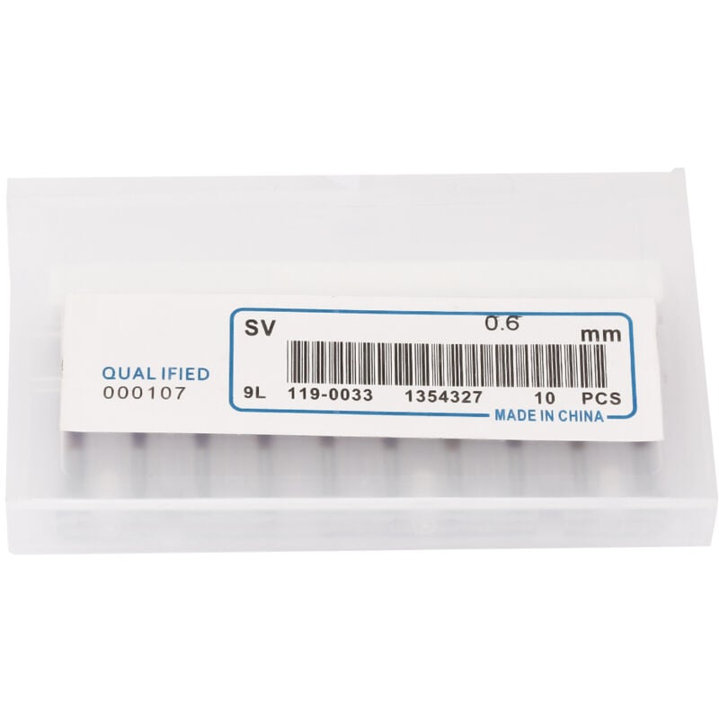 foto del prodotto eosnow fresa a cono da 10 pezzi in carburo di tungsteno con rivestimento blu per macchina per incidere pcb 0,6 mm 