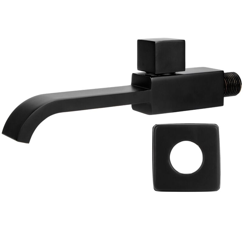 foto del prodotto eosnow g1 2 rubinetto per lavabo a parete rubinetto per lavabo rubinetto per acqua fredda accessori per il bagno nero opaco