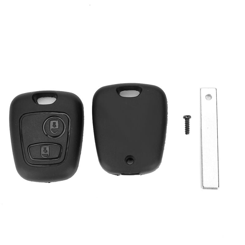 foto del prodotto eosnow guscio per chiave remota per auto a 2 pulsanti con scanalatura adatta per peugeot 107 207 307 407