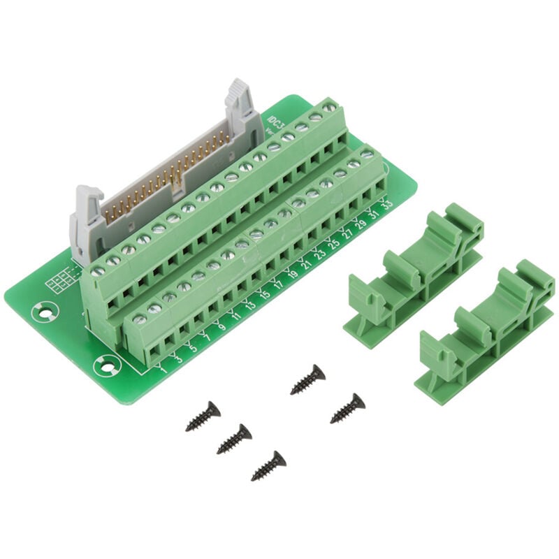 foto del prodotto eosnow interfaccia plc con connettore per morsettiera per scheda breakout con intestazione maschio idc34p 34 pin con staffa