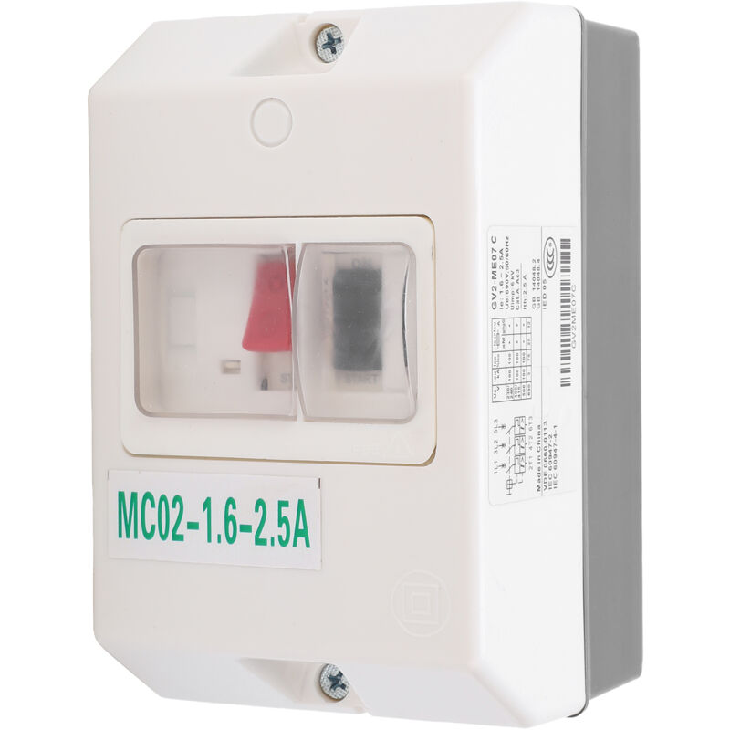 foto del prodotto eosnow interruttore automatico di protezione motore mc02 1,6 2,5a 50 60 hz abs impermeabile 380 v