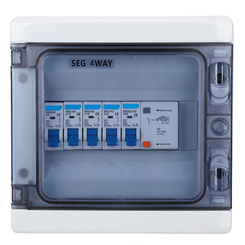 foto del prodotto eosnow interruttore automatico protezione dalle perdite a 4 vie impermeabile 63a 30ma rcd4mcb 6a2 x16a32a