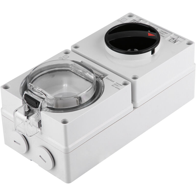 foto del prodotto eosnow ip66 waterproof wall outlet outlet adattatore montato adattatore con interruttore gb plug 