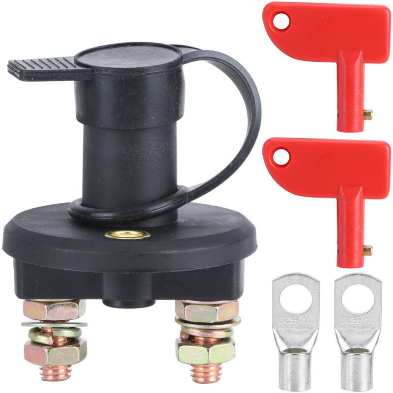 foto del prodotto eosnow isolatore batteria disconnessione interruzione alimentazione kill switch 300a vite m10 per parti interne atv per barche, camion, auto