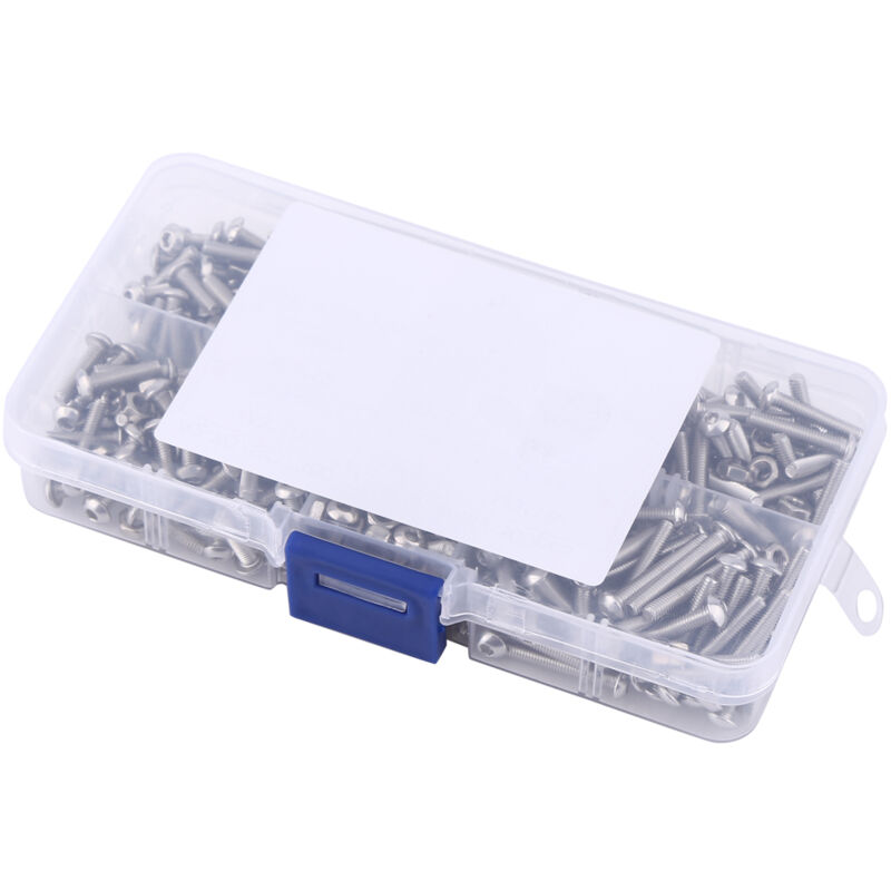 foto del prodotto eosnow kit assortimento di viti a esagono incassato a testa bombata in acciaio inossidabile m3 da 300 pezzi con dadi