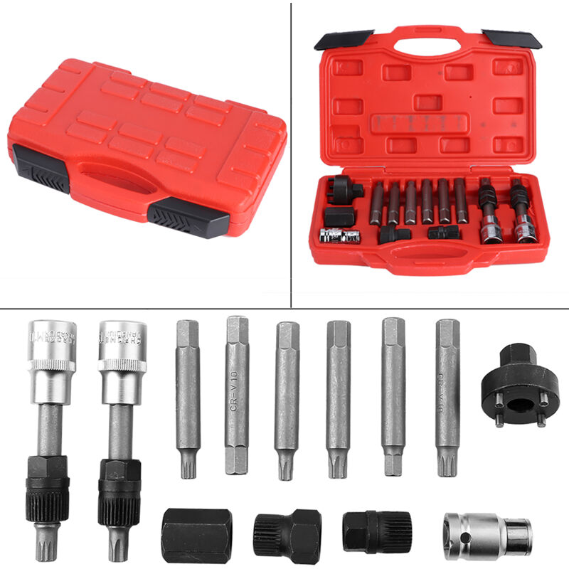foto del prodotto eosnow kit di attrezzi per servizio garage, set di punte per rimozione puleggia ruota libera alternatore da 13 pezzi
