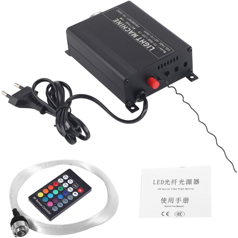 immagine 0 del prodotto eosnow kit di decorazione per soffitto a fibra ottica led rgbw da 16 w con cavo e telecomando
