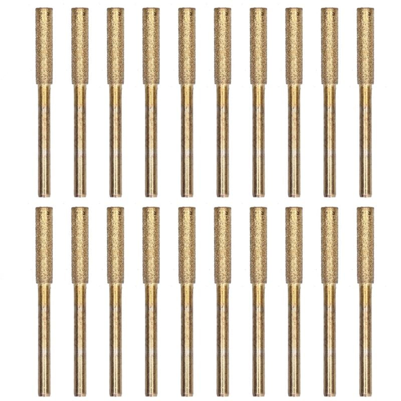 foto del prodotto eosnow kit di strumenti per affilare i file rotanti della testa di macinazione della bava per affilare le motoseghe da 20 pezzi, oro 4 mm